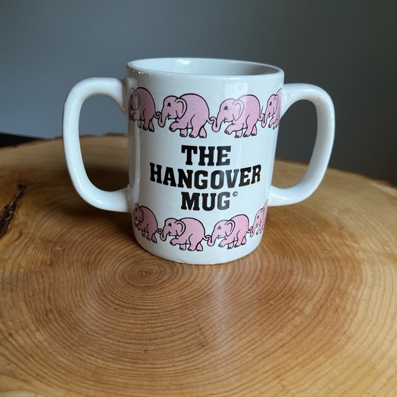 Vintage 80s Chadwick Miller The Hangover Mug Two Handled Morning After Humor - Picture 2 of 9